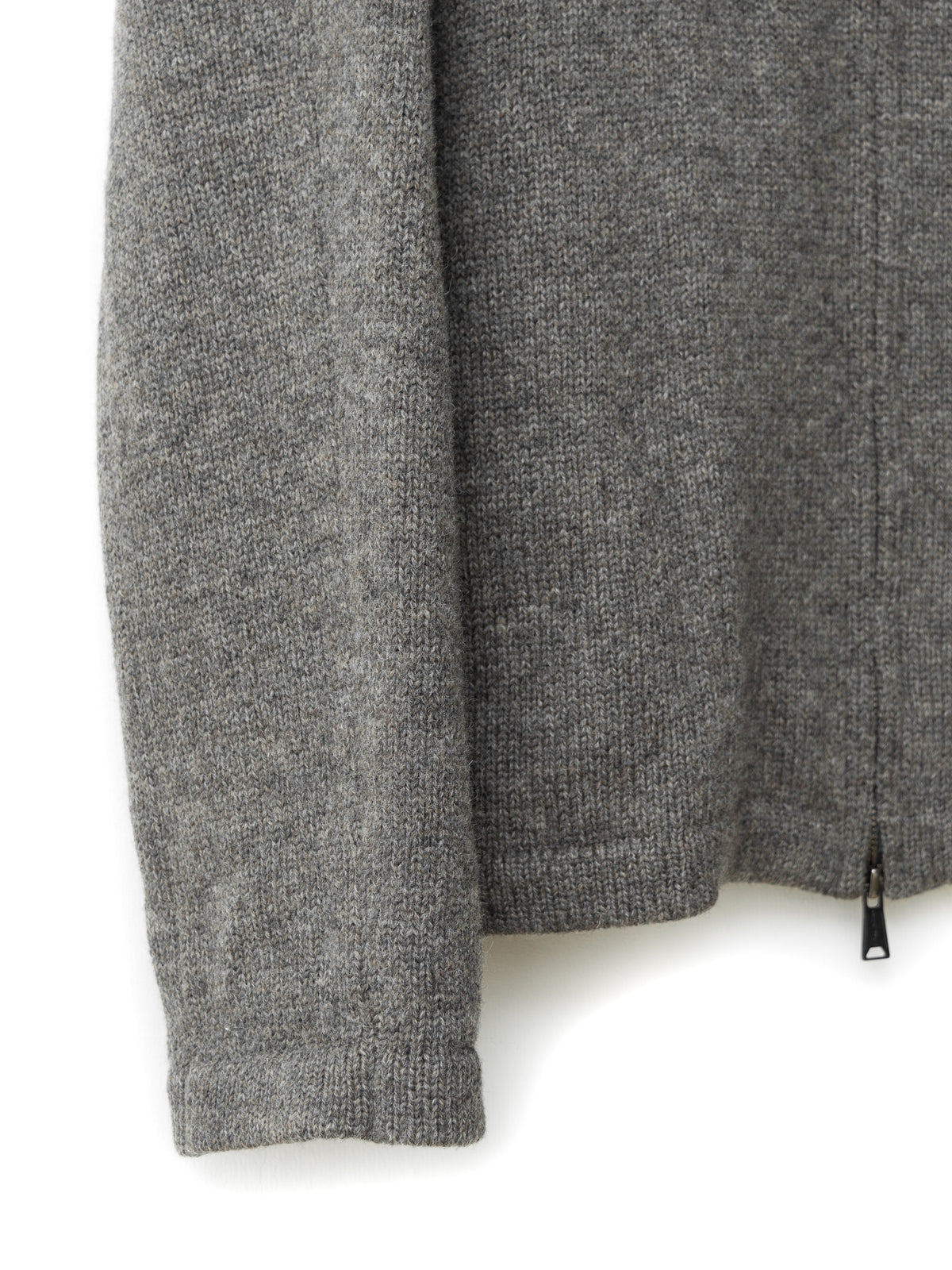 A/W 01 Double Zip Drivers Knit Greige