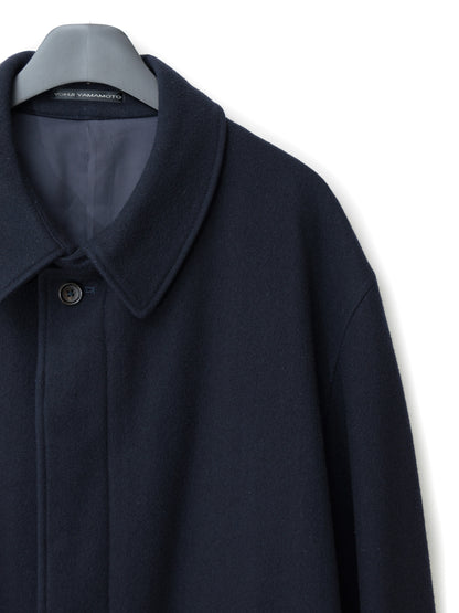 belted short coat navy ∙ melton wool nylon ∙ medium