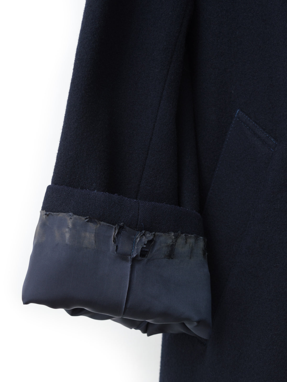Belted Short Coat Navy