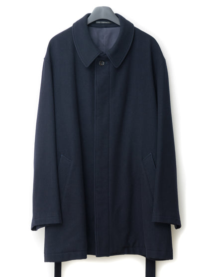 belted short coat navy ∙ melton wool nylon ∙ medium