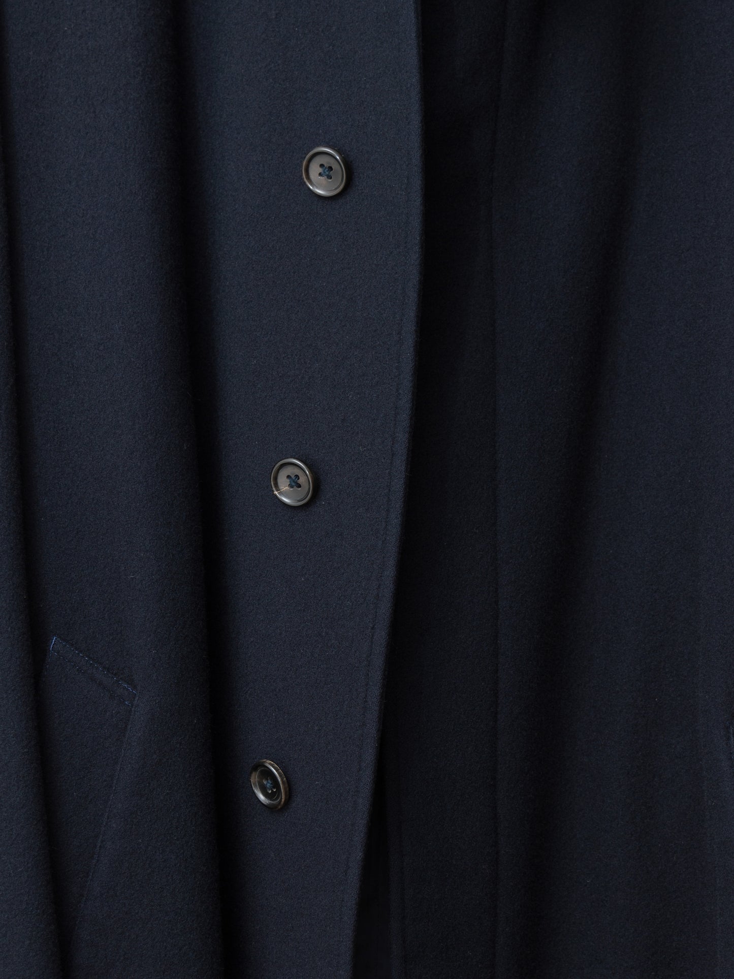 belted short coat navy ∙ melton wool nylon ∙ medium