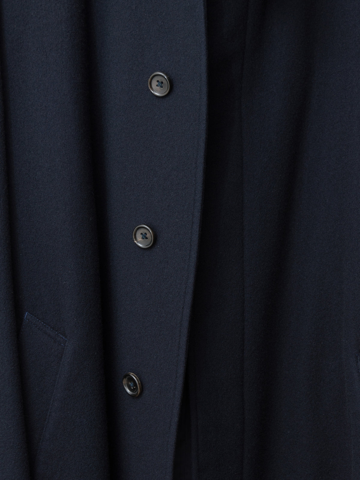 Belted Short Coat Navy