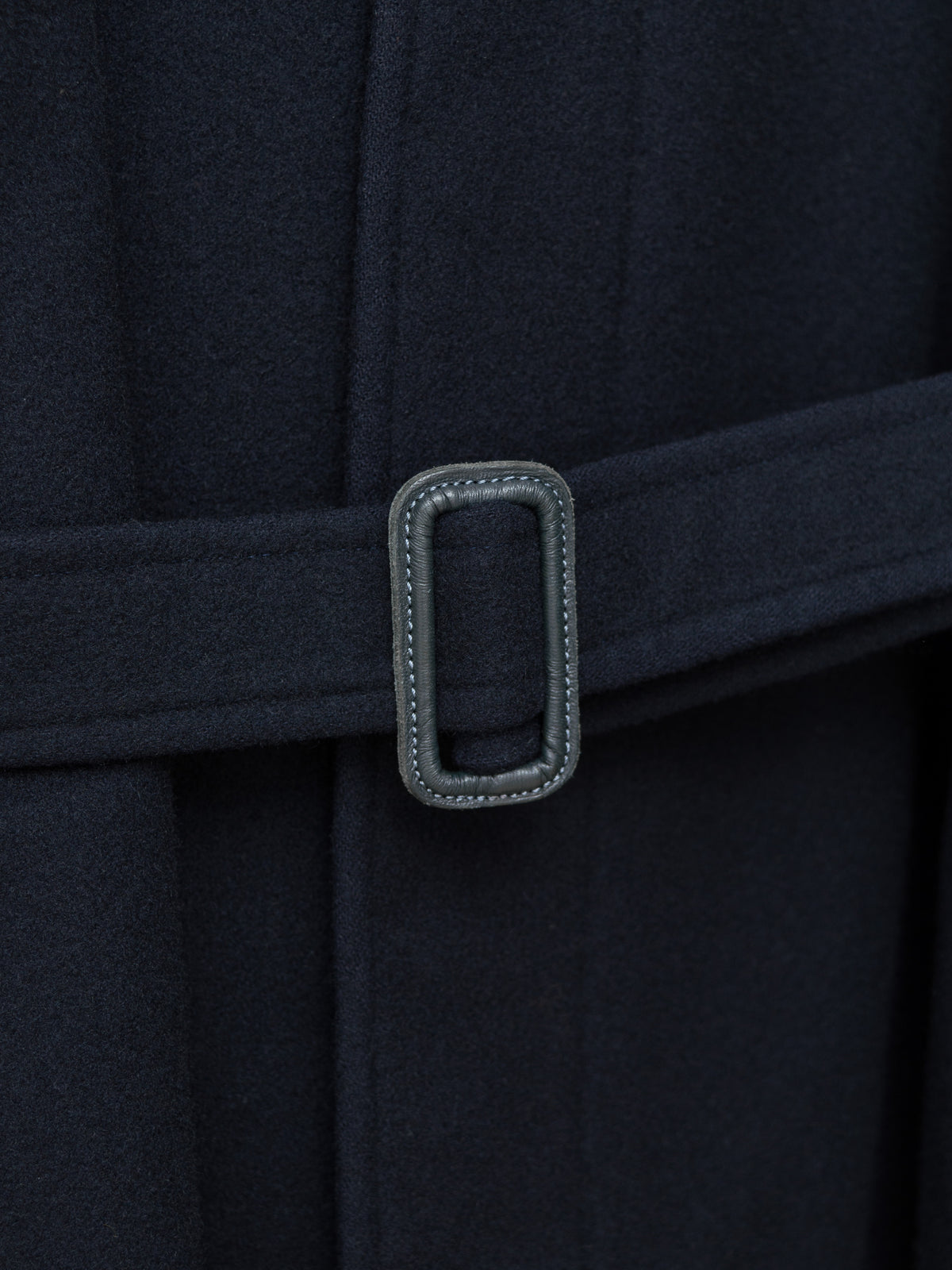 Belted Short Coat Navy