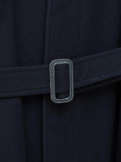 belted short coat navy ∙ melton wool nylon ∙ medium