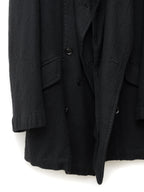 Double Breasted Military Coat Black