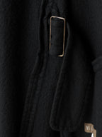Double Breasted Military Coat Black