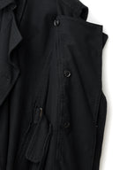 Double Breasted Military Coat Black
