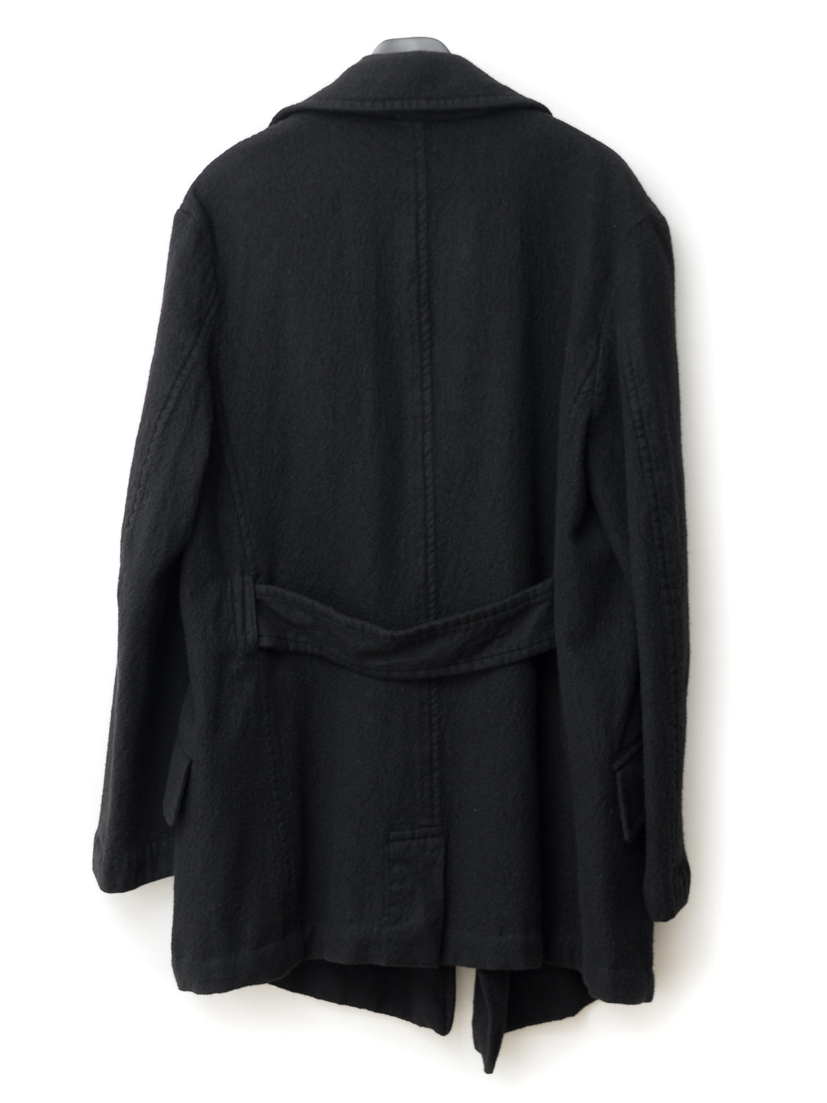 Double Breasted Military Coat Black