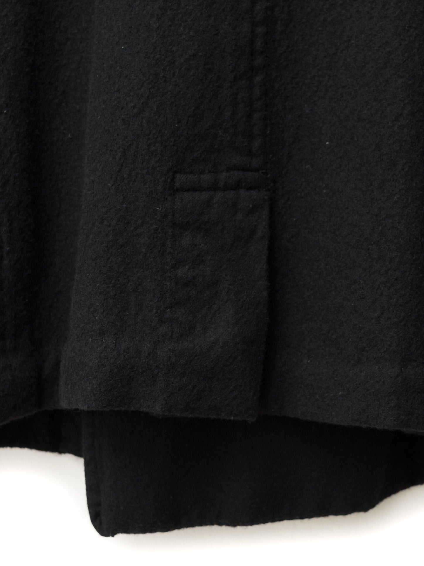 double breasted military coat black ∙ shrunken wool ∙ medium