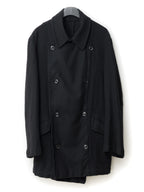 Double Breasted Military Coat Black