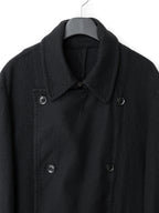 Double Breasted Military Coat Black