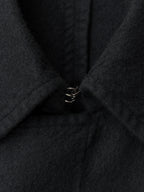 Double Breasted Military Coat Black