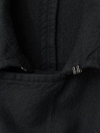 Double Breasted Military Coat Black