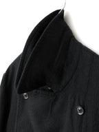 Double Breasted Military Coat Black