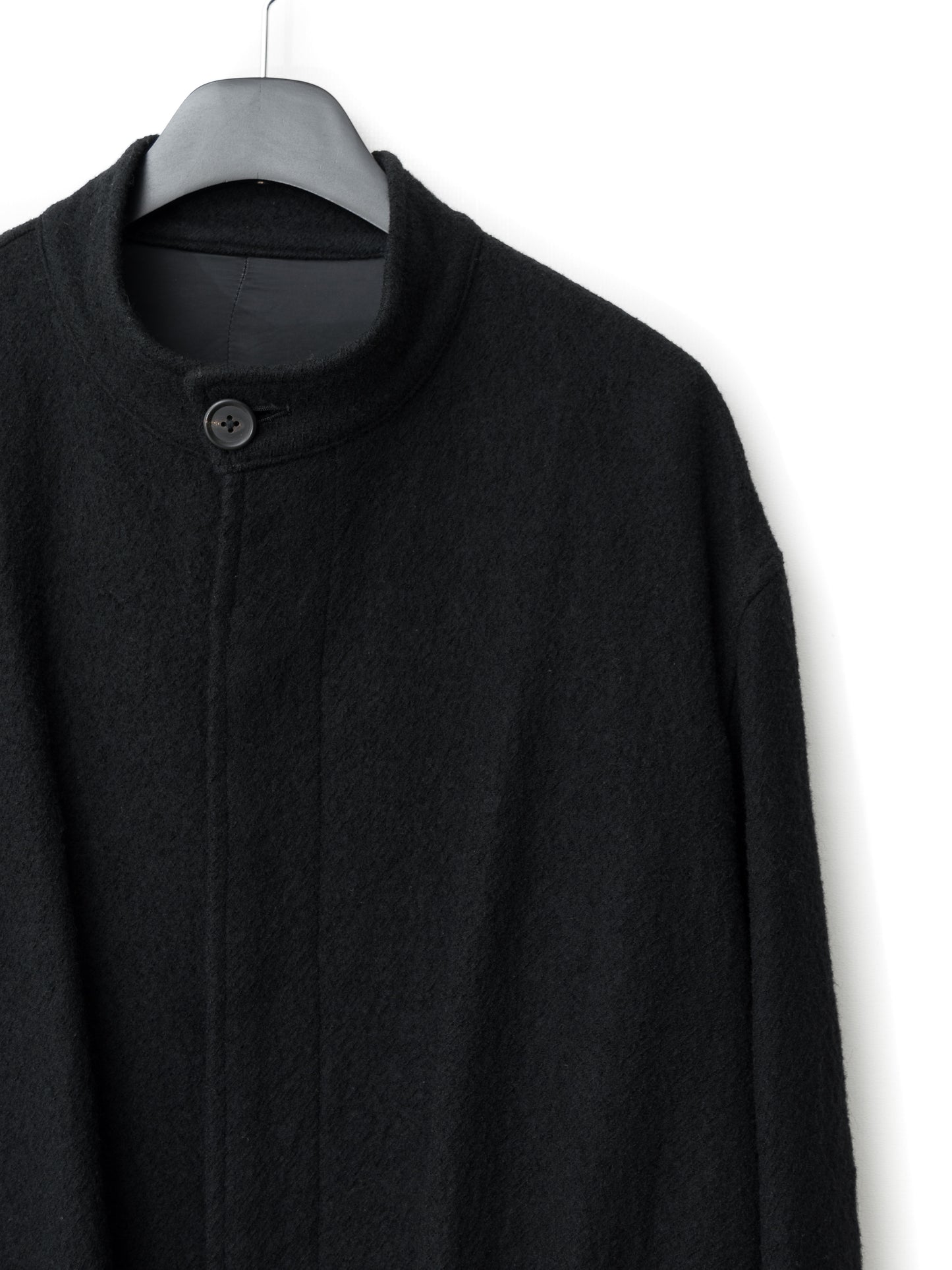 military coat black ∙ melton wool ∙ large