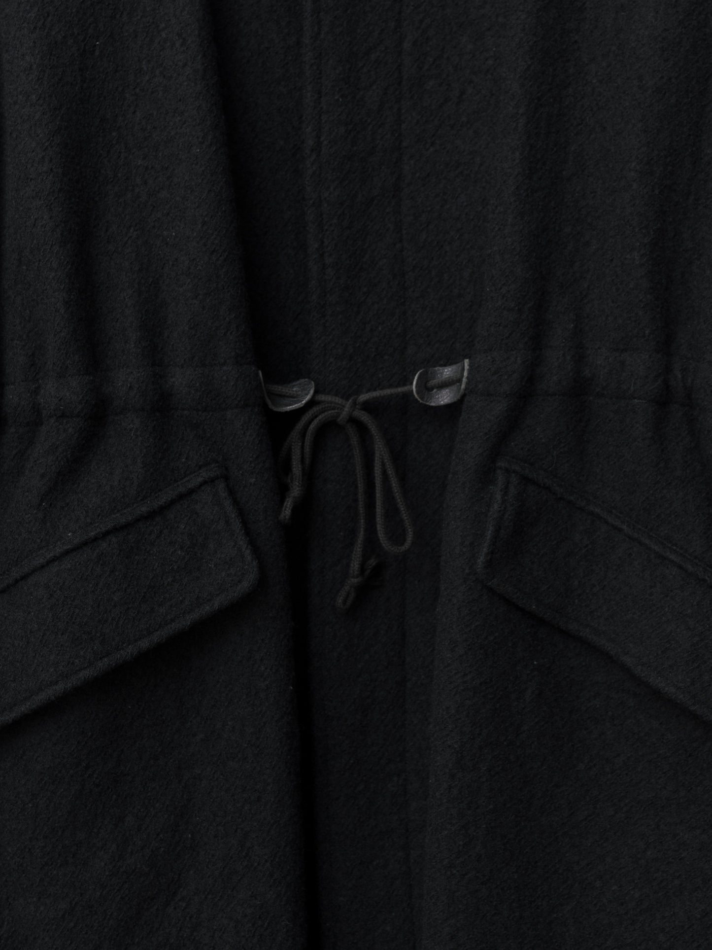 military coat black ∙ melton wool ∙ large