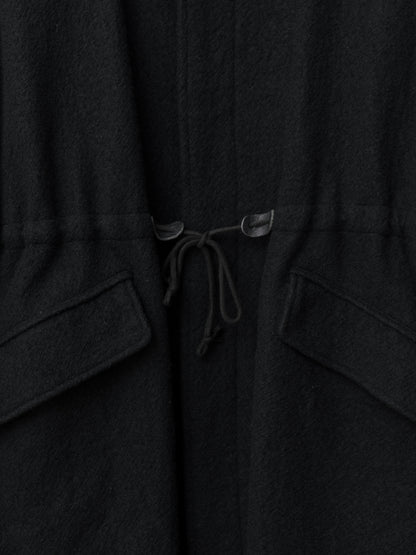 military coat black ∙ melton wool ∙ large