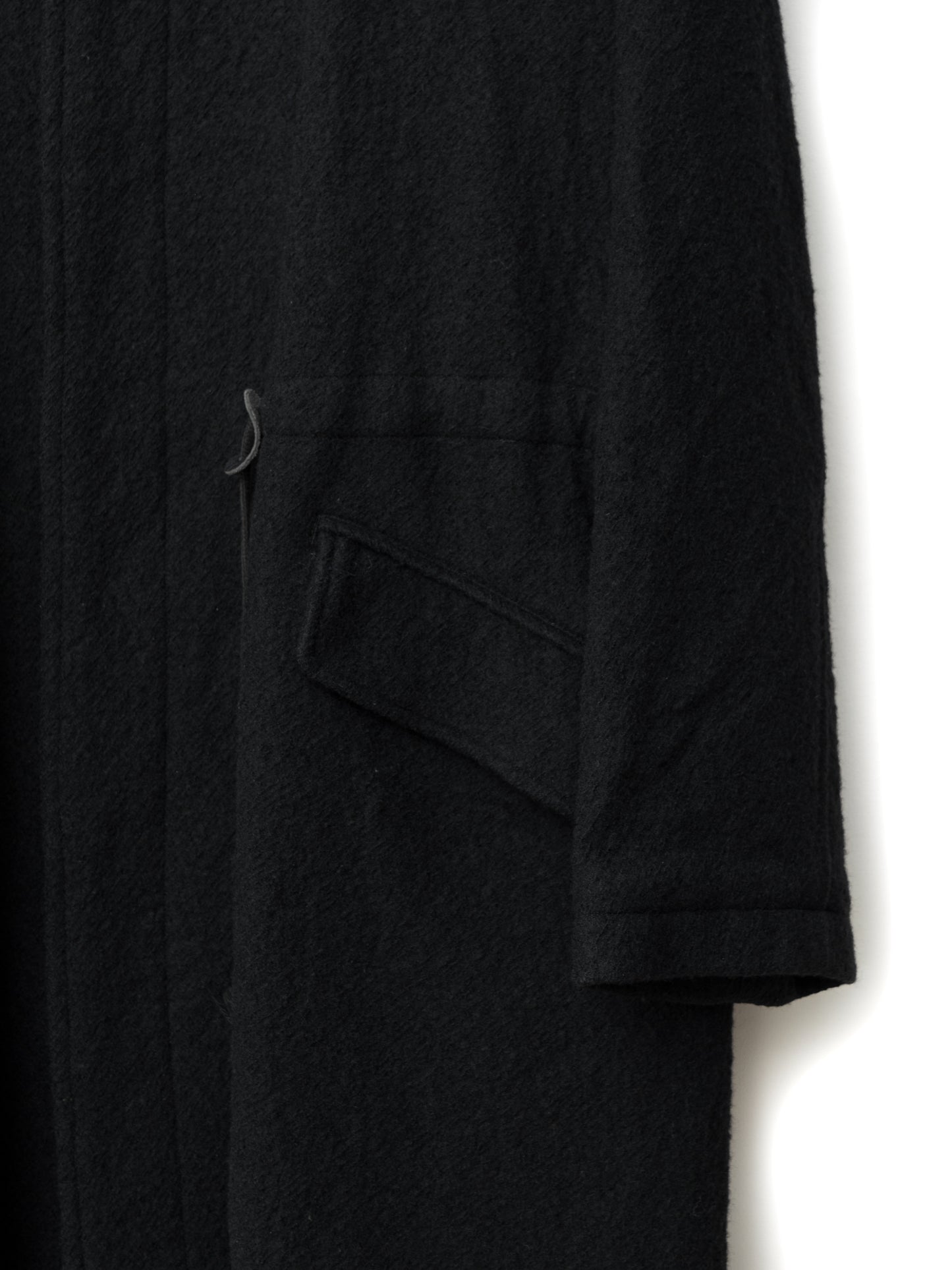 military coat black ∙ melton wool ∙ large