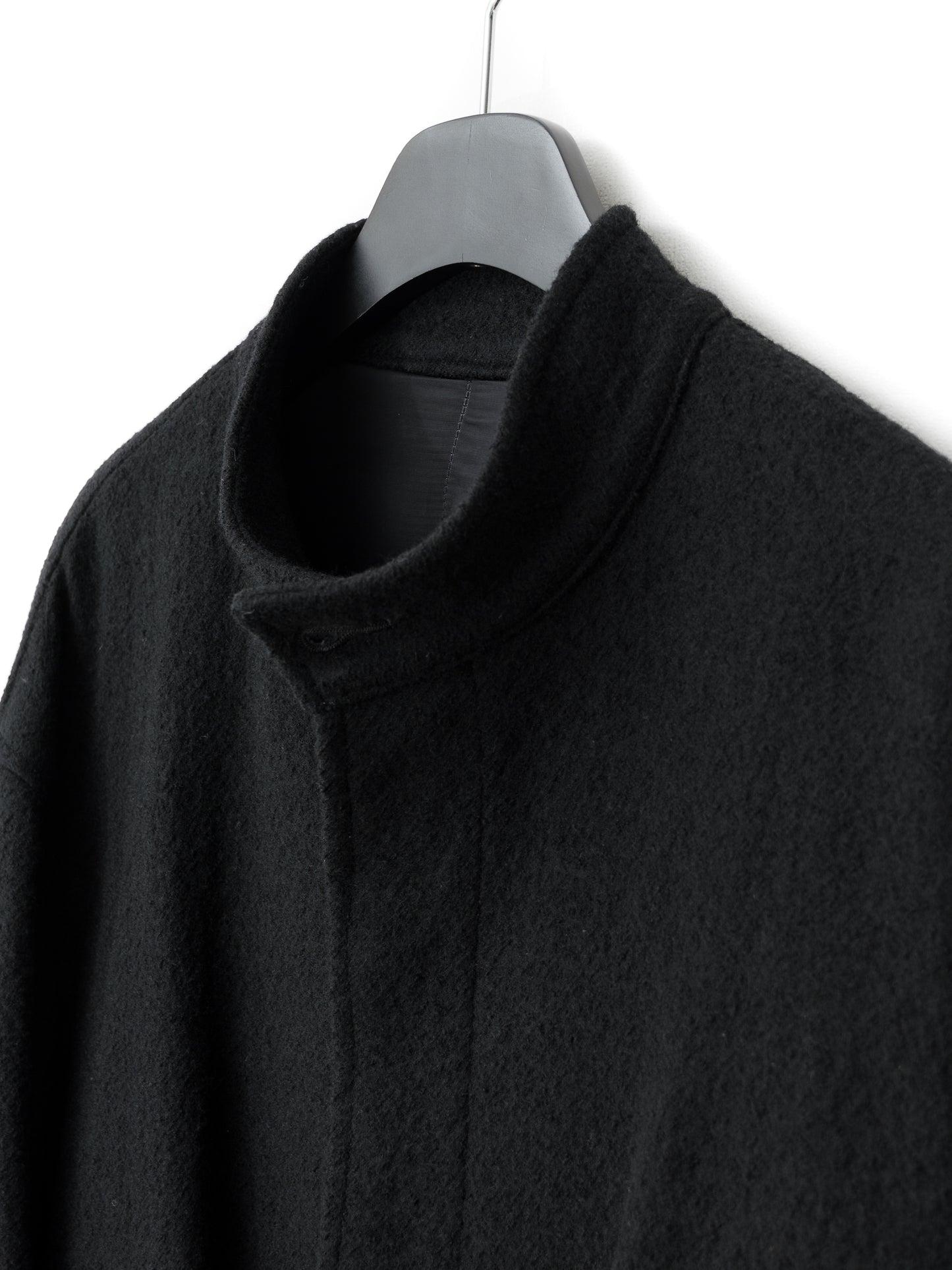 military coat black ∙ melton wool ∙ large