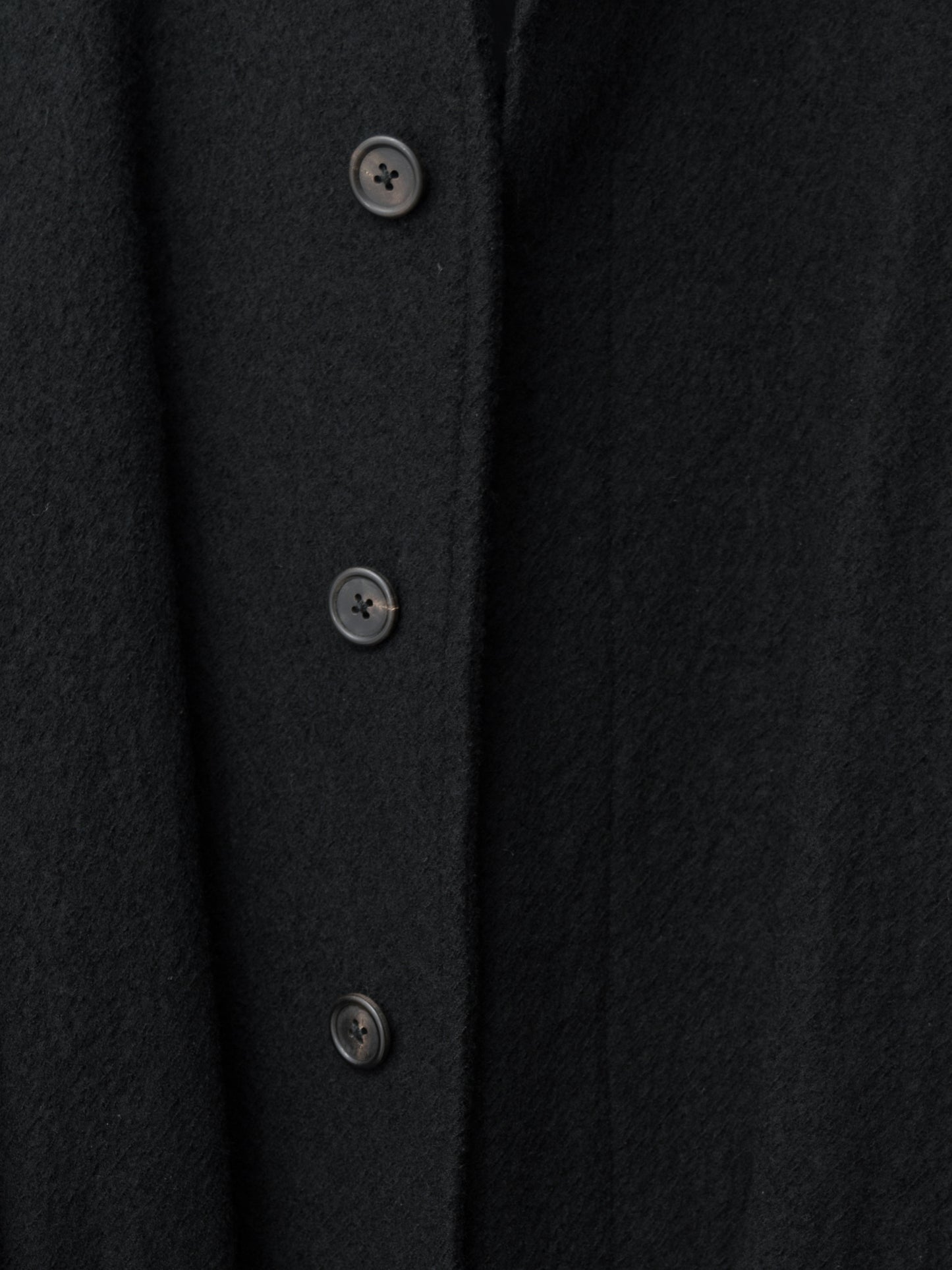 military coat black ∙ melton wool ∙ large