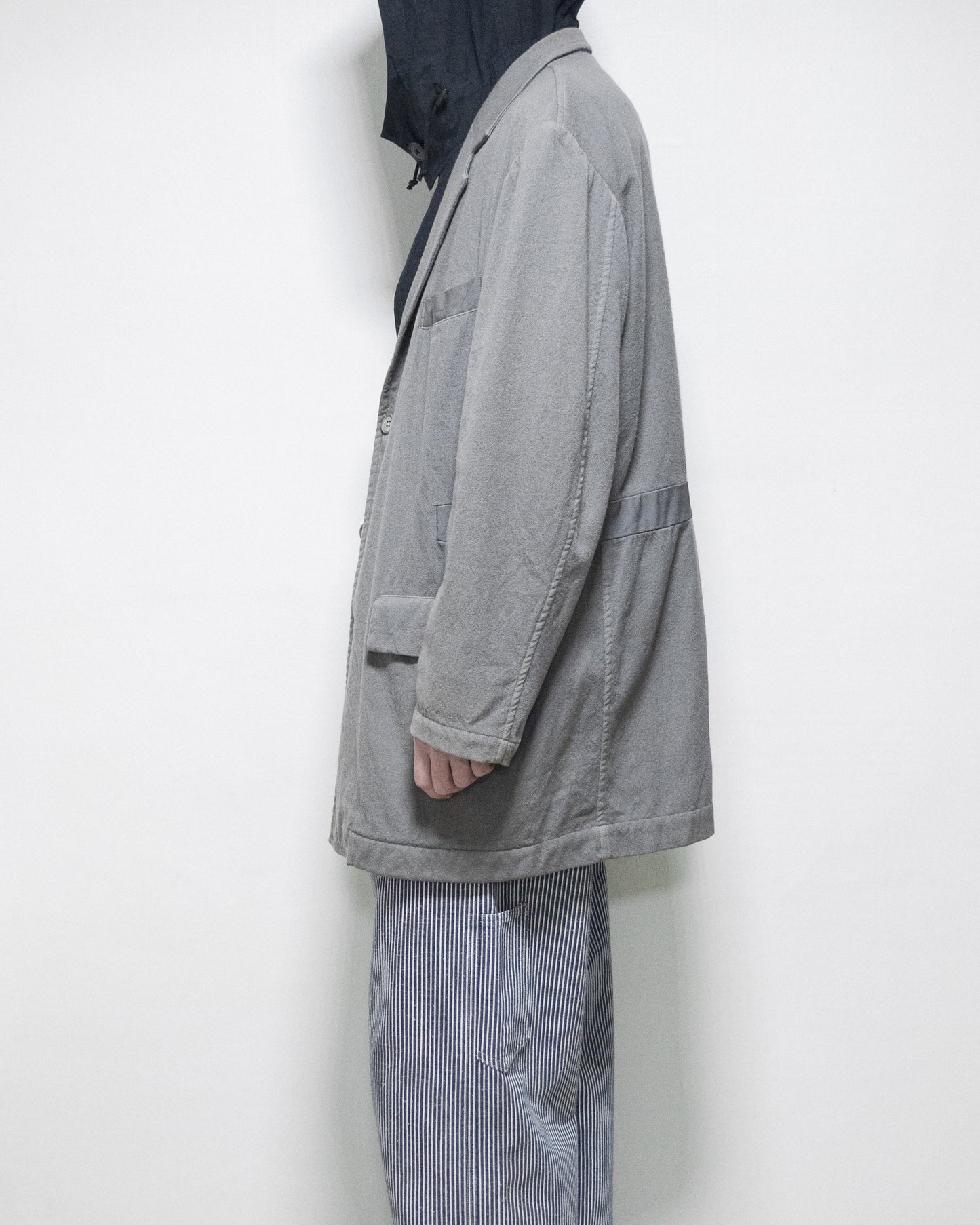 a/w 03 garment dyed tailored jacket ash