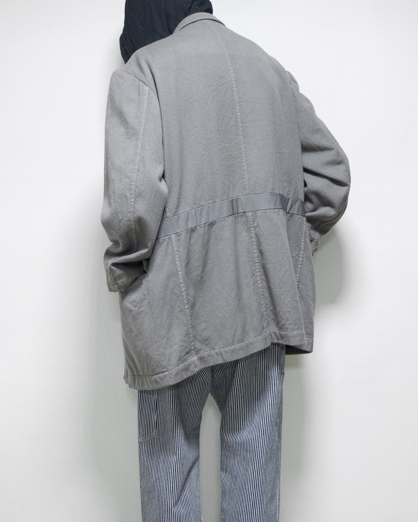 a/w 03 garment dyed tailored jacket ash