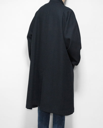 raglan mac coat black