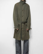 a/w 03 garment dyed motorcycle coat olive drab