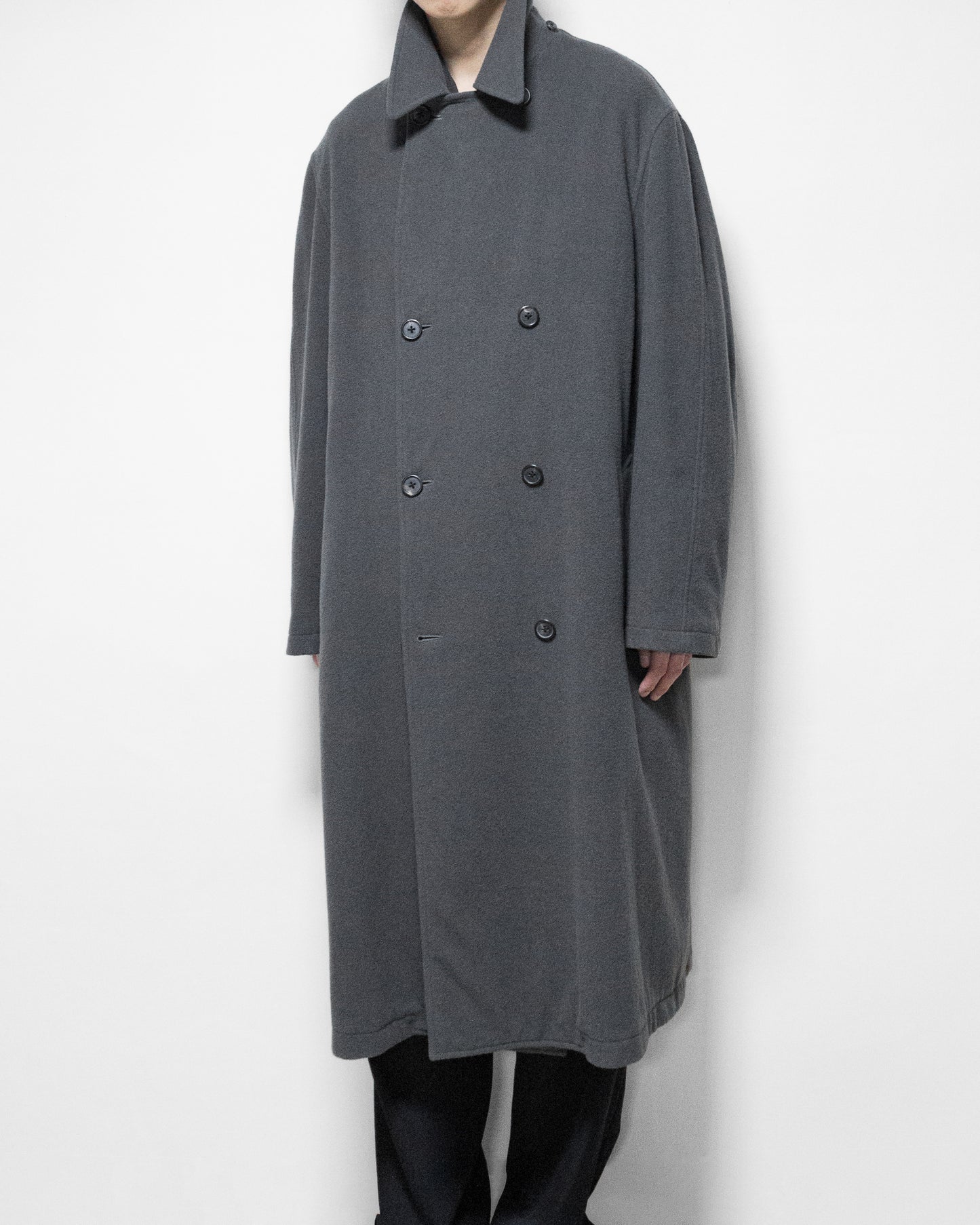 hooded tielocken coat pigeon grey