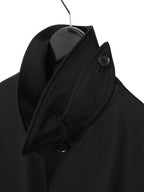 Convertible Collar Coat Black