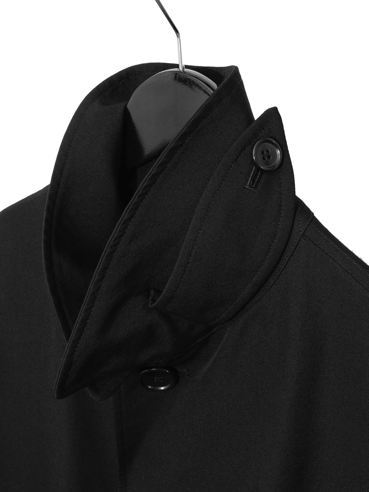 Convertible Collar Coat Black
