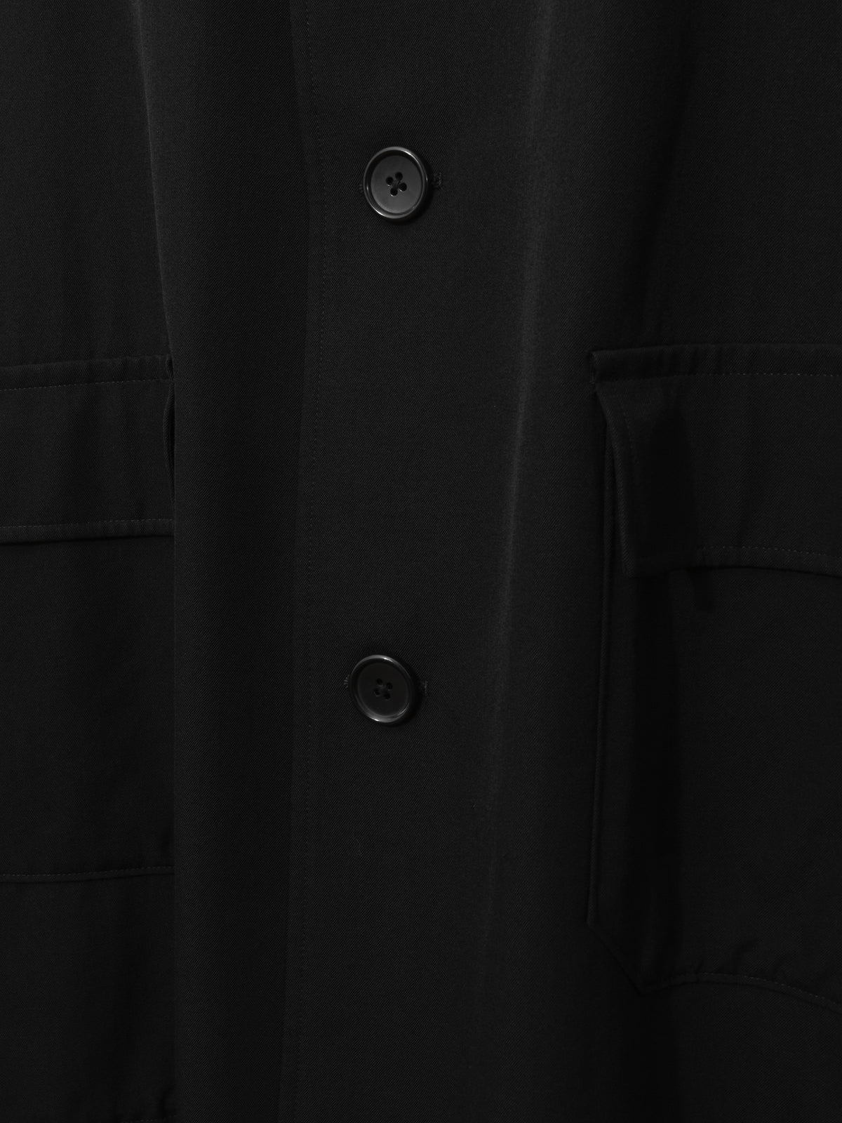 Convertible Collar Coat Black