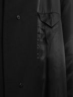 Convertible Collar Coat Black