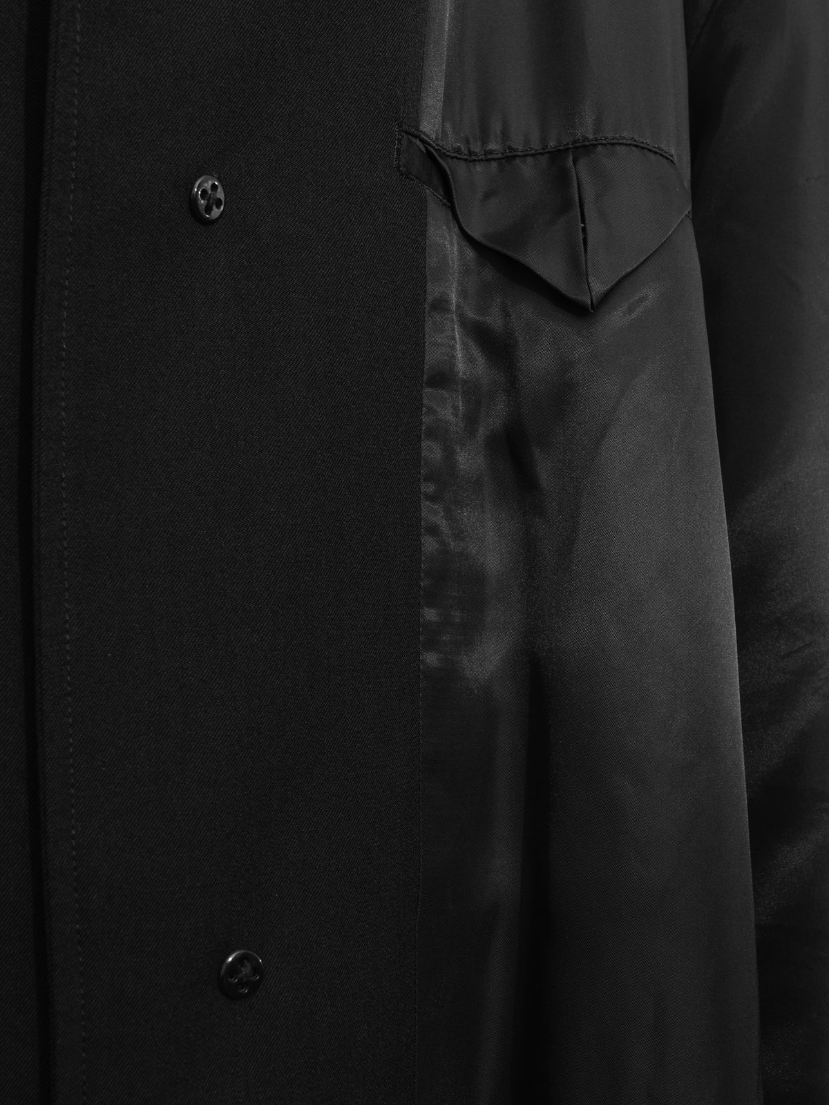 Convertible Collar Coat Black