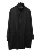 Convertible Collar Coat Black