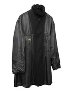Convertible Collar Coat Black