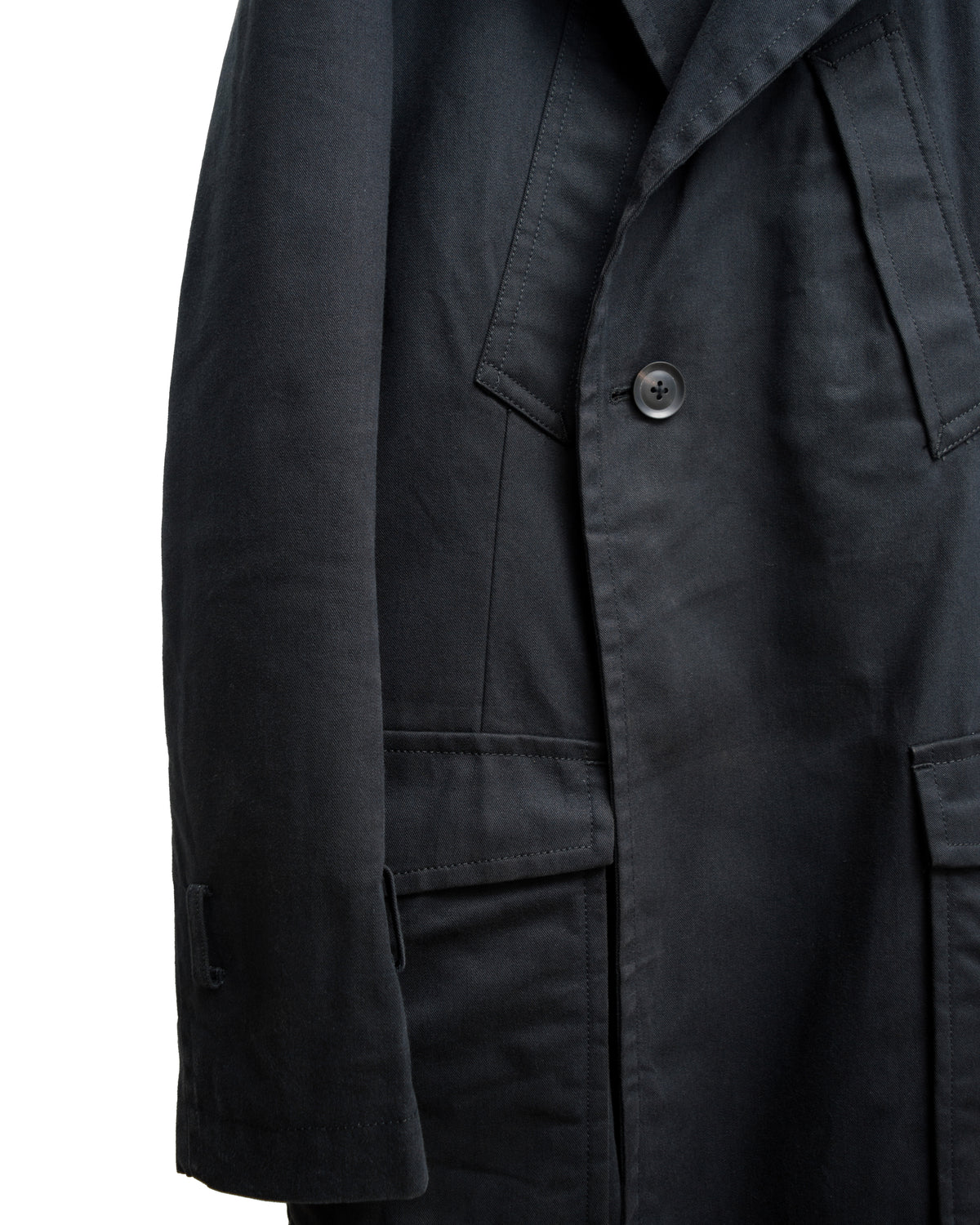 Moto Coat Washed Black