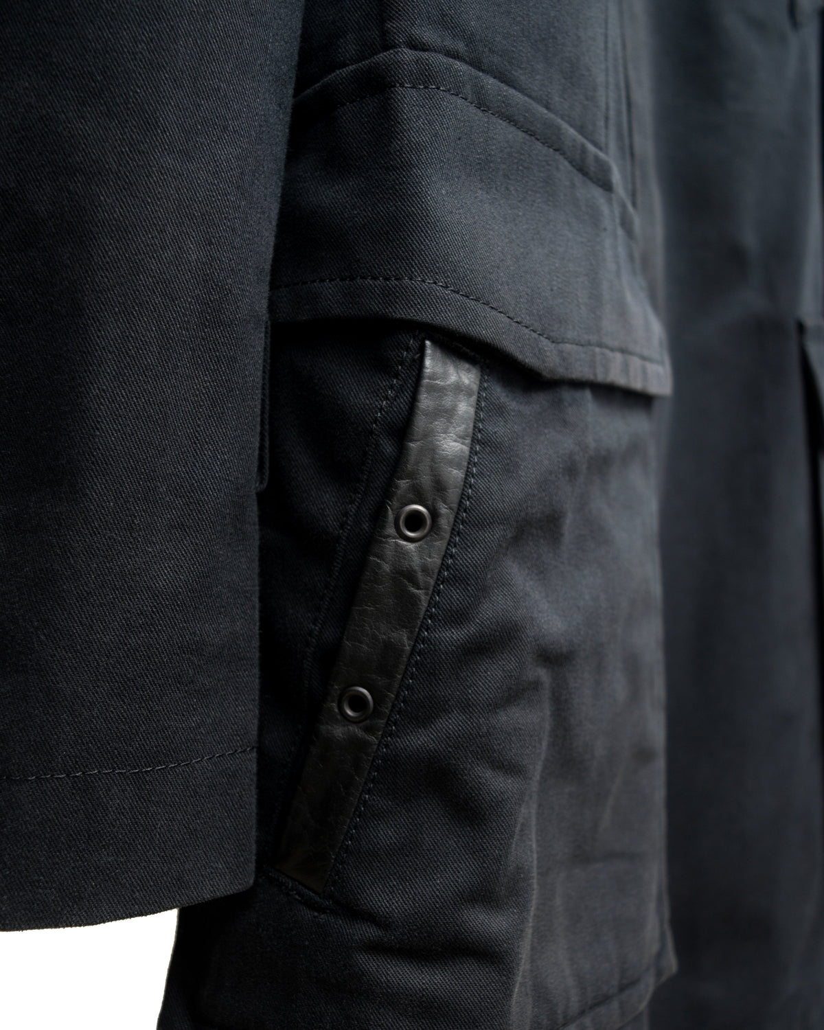 Moto Coat Washed Black