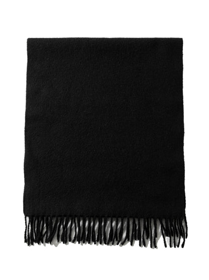 fringe scarf black ∙ wool cashmere