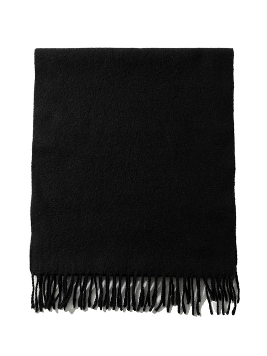 fringe scarf black ∙ wool cashmere