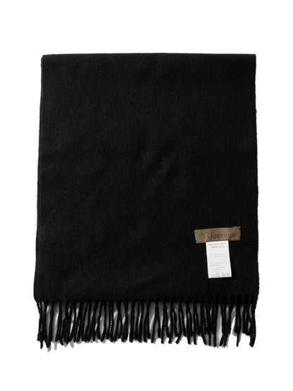 fringe scarf black ∙ wool cashmere