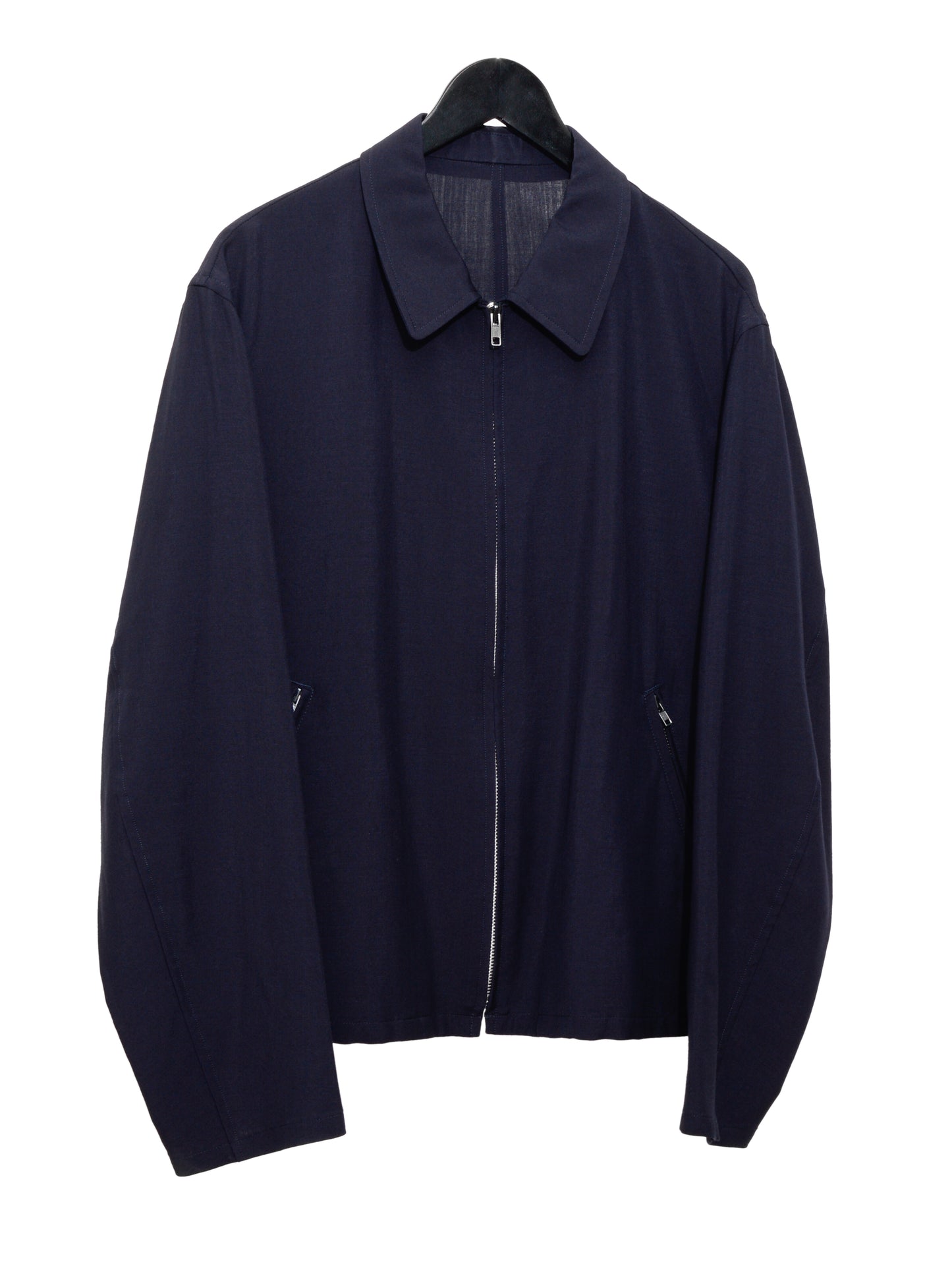 zip front blouson navy ∙ wool rayon ∙ medium