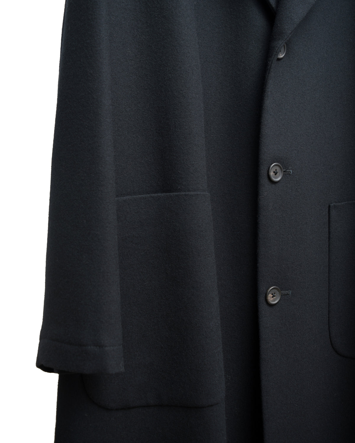 Notch Lapel Coat Black