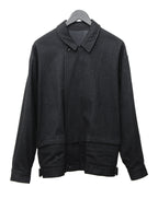 Zip Front Blouson Charcoal