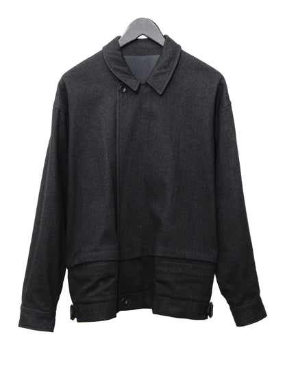 zip front blouson charcoal ∙ wool cotton ∙ one size