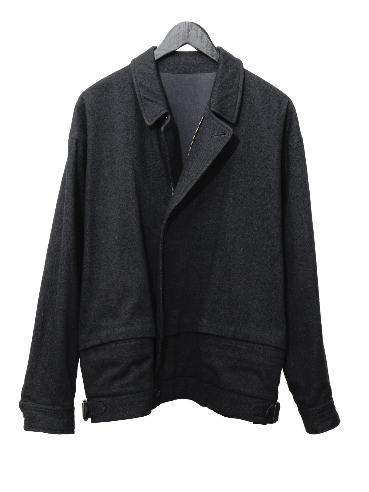 Zip Front Blouson Charcoal