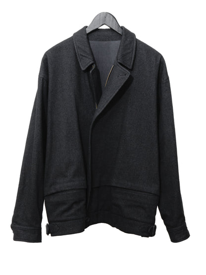 zip front blouson charcoal ∙ wool cotton ∙ one size