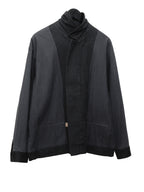 Zip Front Blouson Charcoal