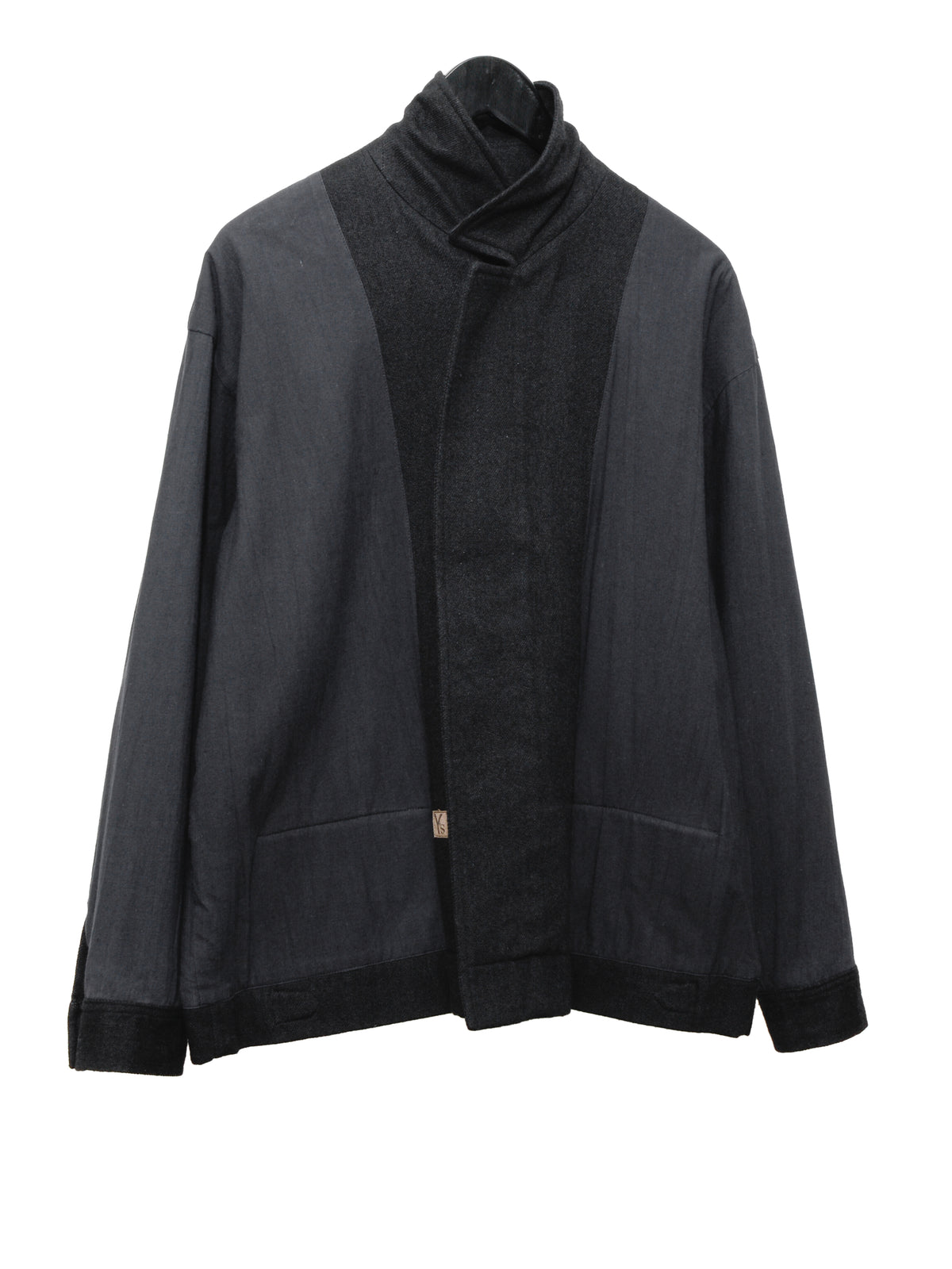 Zip Front Blouson Charcoal