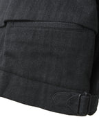 Zip Front Blouson Charcoal